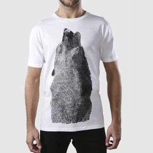 Supremebeing Wolf Howling Organic Cotton T-Shirt